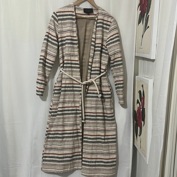 Luna Allegra Jackets & Blazers - Luna Allegra 93% Cotton Maxi Overcoat with Rope Belt